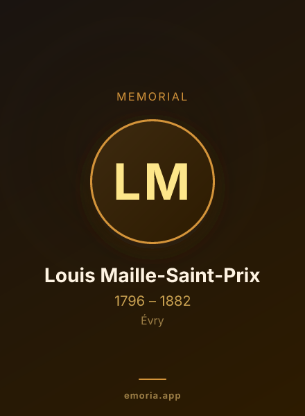 Memorial portrait of Louis Maille-Saint-Prix