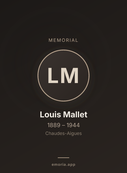 Memorial portrait of Louis Mallet