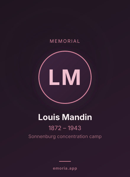 Memorial portrait of Louis Mandin