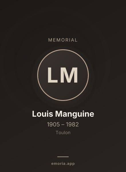 Memorial portrait of Louis Manguine