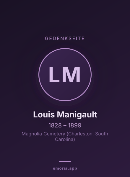Gedenkportrait von Louis Manigault