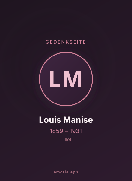 Gedenkportrait von Louis Manise