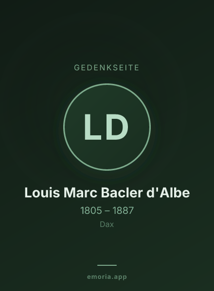 Gedenkportrait von Louis Marc Bacler d'Albe