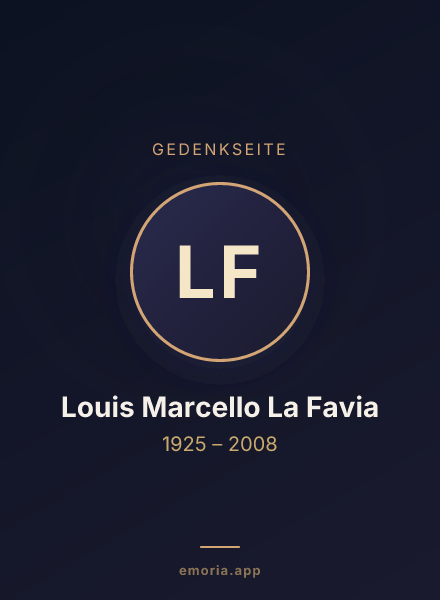 Gedenkportrait von Louis Marcello La Favia
