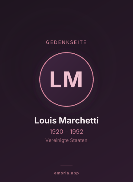 Gedenkportrait von Louis Marchetti