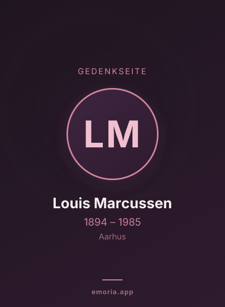 Gedenkportrait von Louis Marcussen