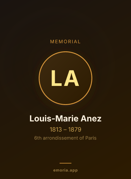 Memorial portrait of Louis-Marie Anez