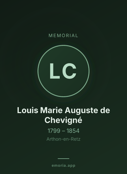 Memorial portrait of Louis Marie Auguste de Chevigné