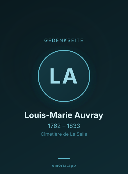 Gedenkportrait von Louis-Marie Auvray