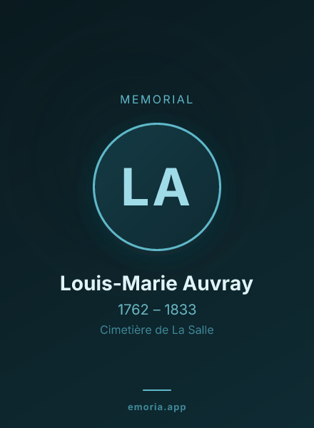 Memorial portrait of Louis-Marie Auvray
