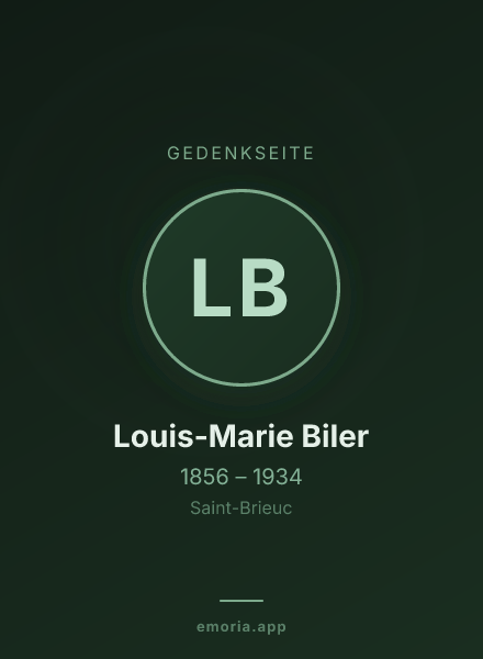 Gedenkportrait von Louis-Marie Biler