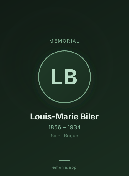 Memorial portrait of Louis-Marie Biler