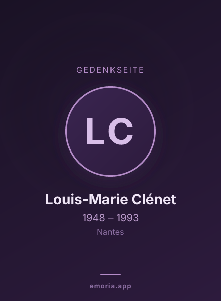 Gedenkportrait von Louis-Marie Clénet