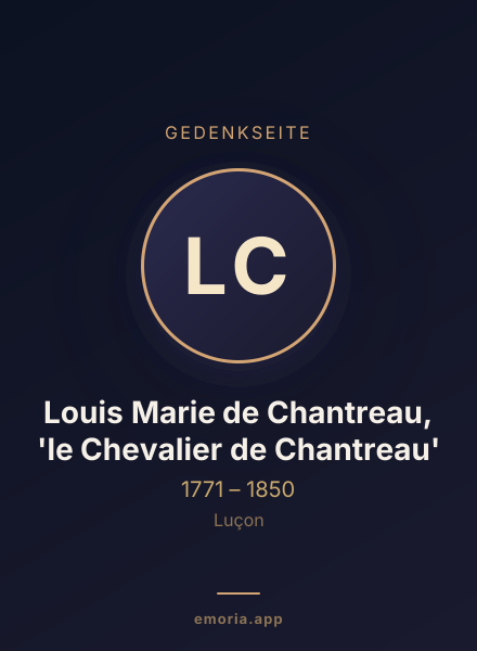 Gedenkportrait von Louis Marie de Chantreau, 'le Chevalier de Chantreau'