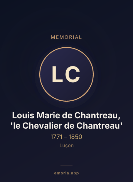 Memorial portrait of Louis Marie de Chantreau, 'le Chevalier de Chantreau'