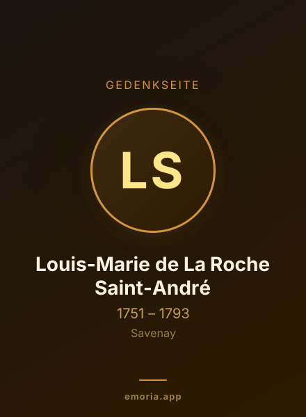 Gedenkportrait von Louis-Marie de La Roche Saint-André