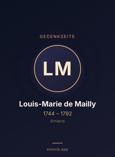 Gedenkportrait von Louis-Marie de Mailly