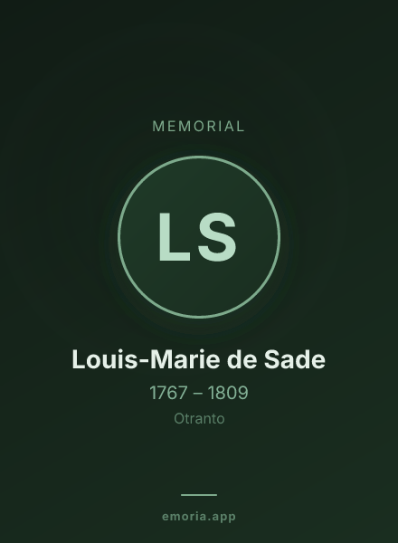 Memorial portrait of Louis-Marie de Sade