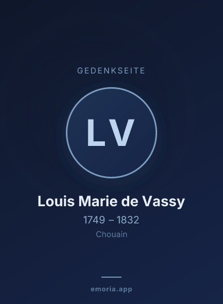 Gedenkportrait von Louis Marie de Vassy