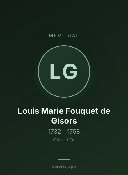 Memorial portrait of Louis Marie Fouquet de Gisors