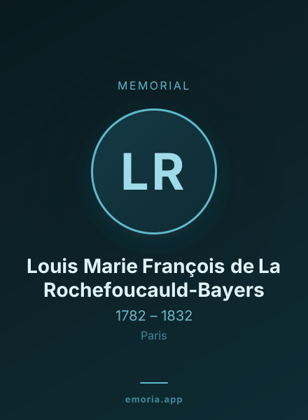 Memorial portrait of Louis Marie François de La Rochefoucauld-Bayers