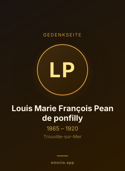Gedenkportrait von Louis Marie François Pean de ponfilly
