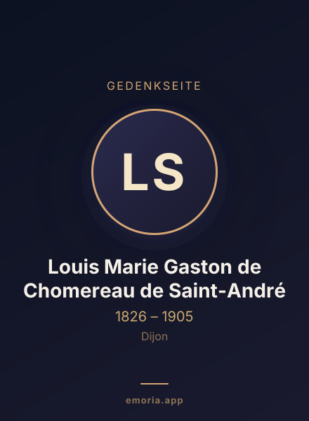 Gedenkportrait von Louis Marie Gaston de Chomereau de Saint-André