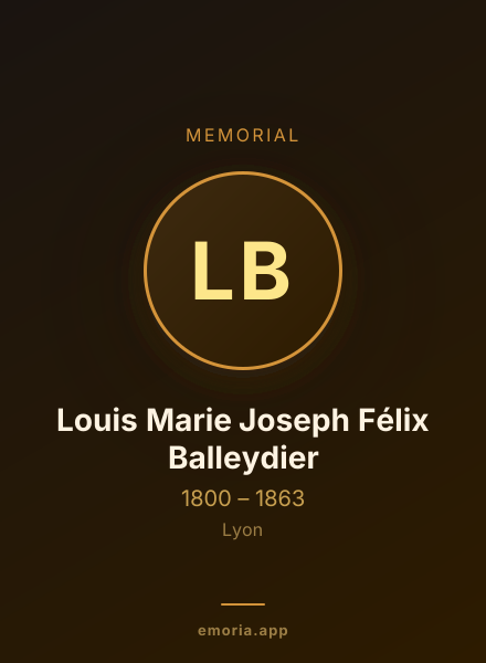 Memorial portrait of Louis Marie Joseph Félix Balleydier