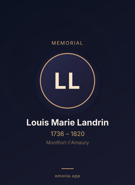 Memorial portrait of Louis Marie Landrin