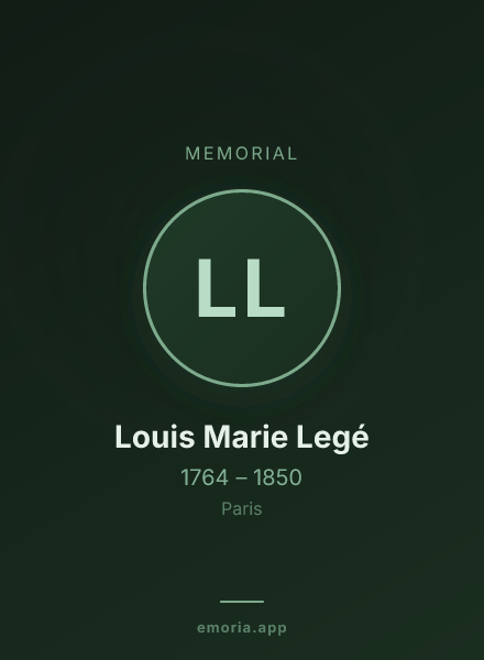 Memorial portrait of Louis Marie Legé