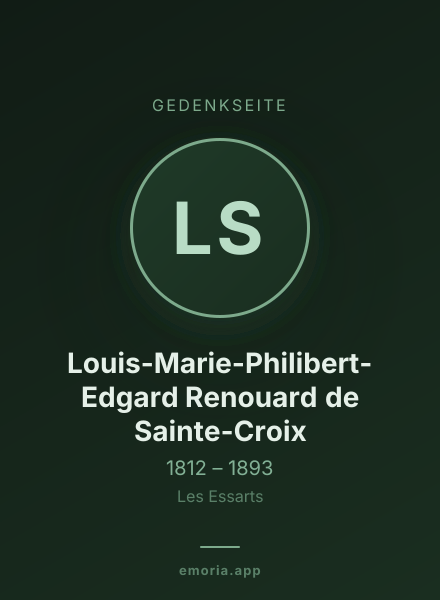 Gedenkportrait von Louis-Marie-Philibert-Edgard Renouard de Sainte-Croix