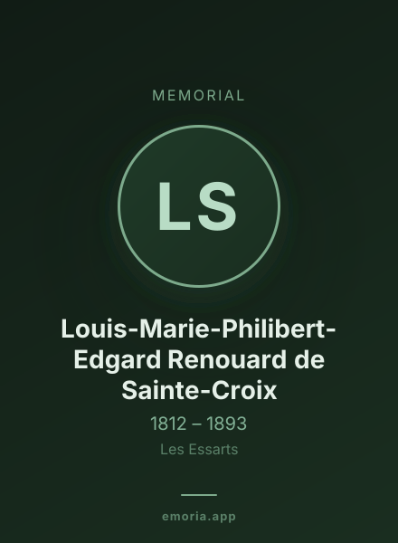 Memorial portrait of Louis-Marie-Philibert-Edgard Renouard de Sainte-Croix