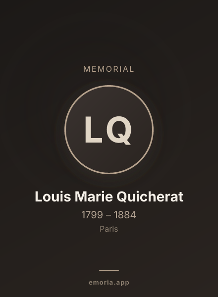 Memorial portrait of Louis Marie Quicherat