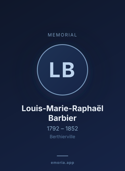 Memorial portrait of Louis-Marie-Raphaël Barbier