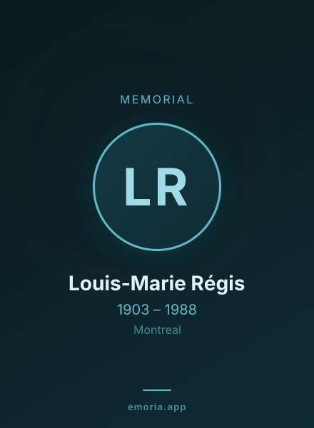 Memorial portrait of Louis-Marie Régis