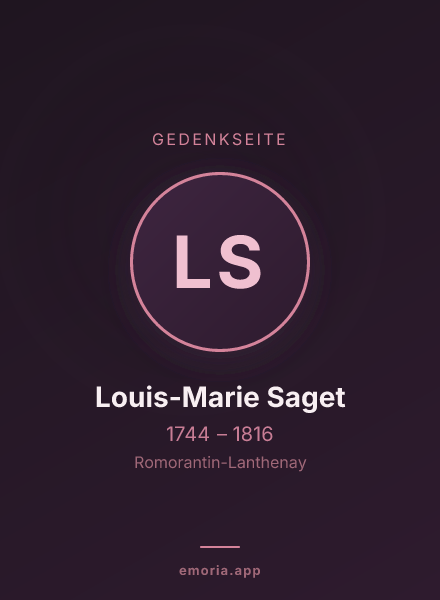 Gedenkportrait von Louis-Marie Saget