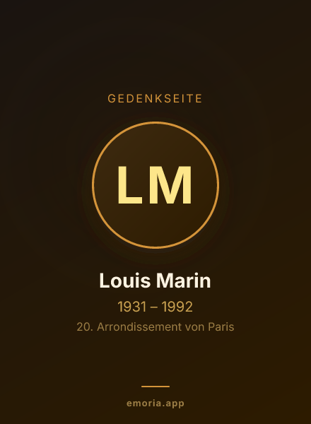 Gedenkportrait von Louis Marin