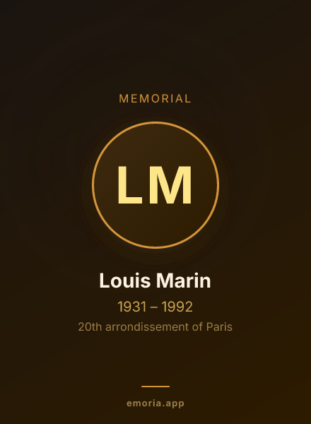 Memorial portrait of Louis Marin
