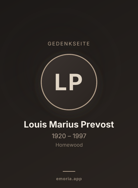 Gedenkportrait von Louis Marius Prevost