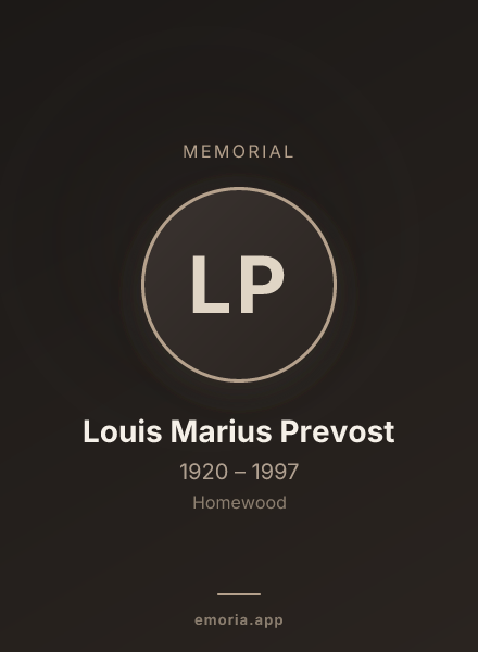 Memorial portrait of Louis Marius Prevost