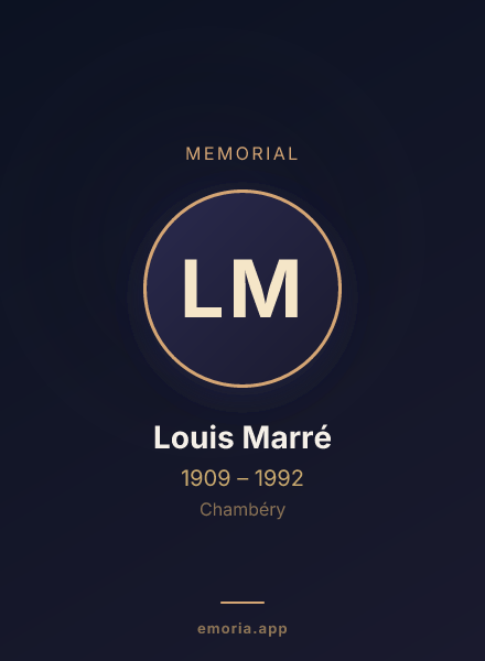 Memorial portrait of Louis Marré