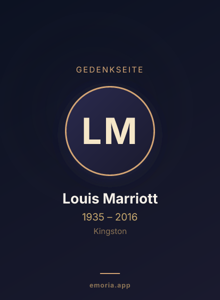 Gedenkportrait von Louis Marriott