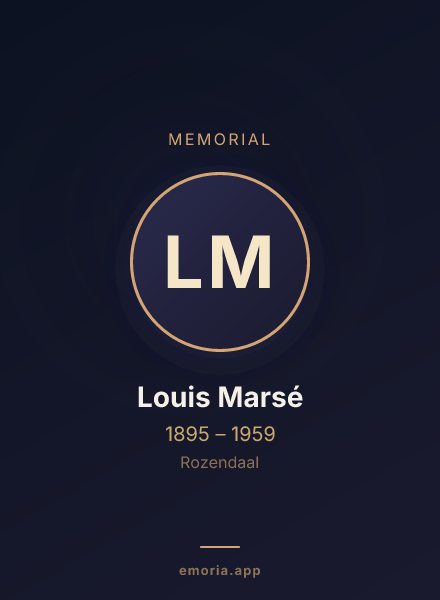 Memorial portrait of Louis Marsé