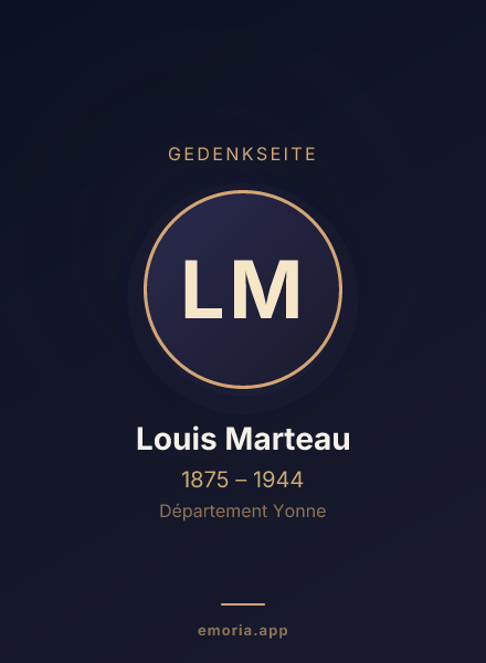 Gedenkportrait von Louis Marteau