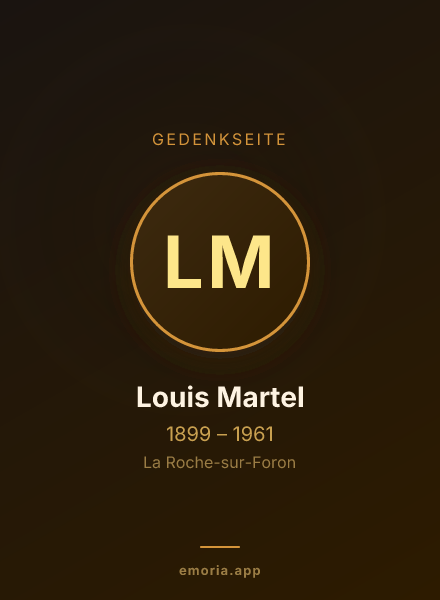Gedenkportrait von Louis Martel