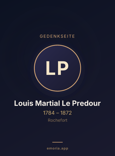Gedenkportrait von Louis Martial Le Predour