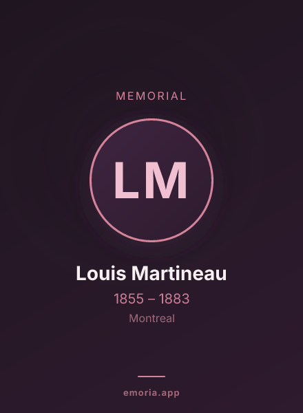 Memorial portrait of Louis Martineau