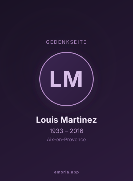 Gedenkportrait von Louis Martinez