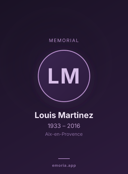 Memorial portrait of Louis Martinez