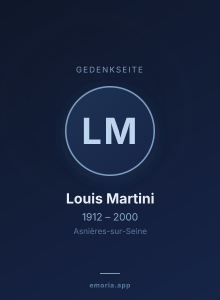 Gedenkportrait von Louis Martini